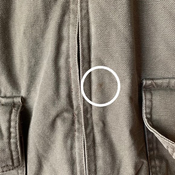 J. CREW Men's Canvas Full Zip Jacket Brown Genuine Leather Collar - Picture 5 of 9